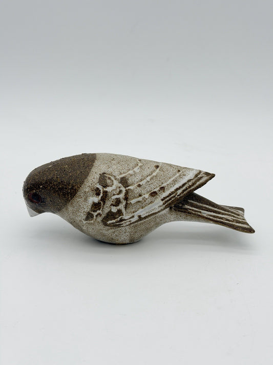 Andersen Design Studio Art Pottery Grosbeak Bird Figurine 6”x3” Vintage