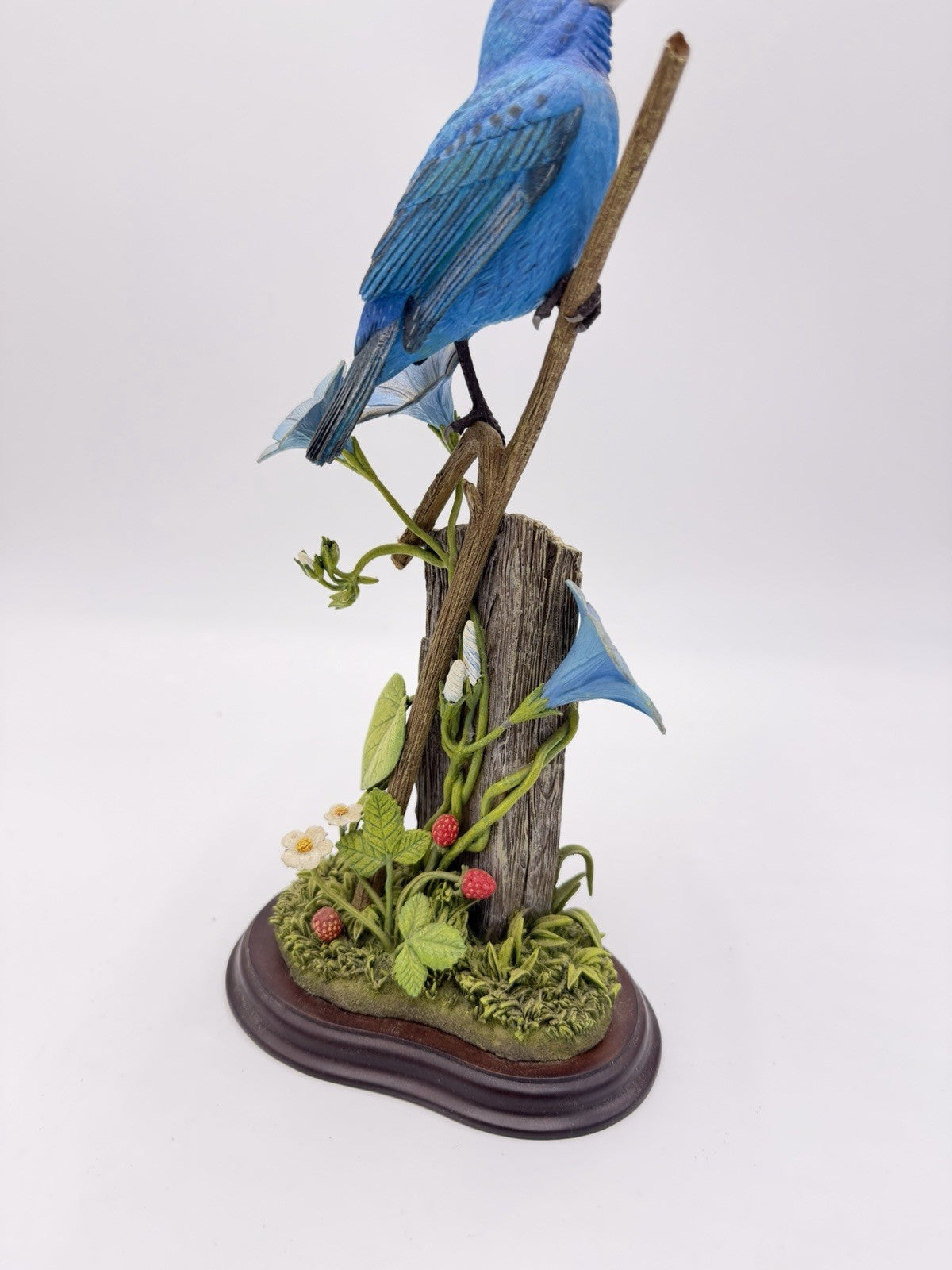 Rare Danbury Mint Sapphire Song Blue Bird Figurine By JEFF RECHIN 11”x5”