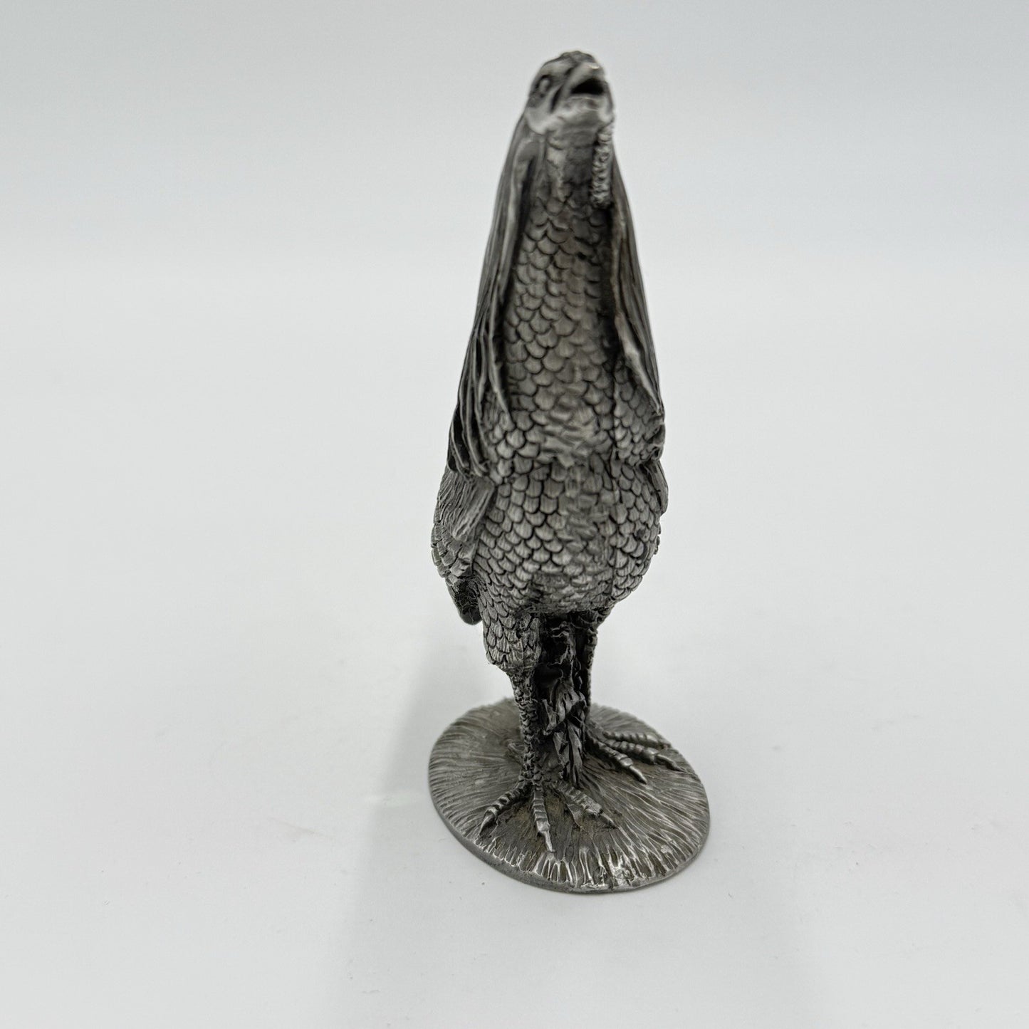 Vintage Salisbury Pewter Delaware Blue Hen Solid Rooster Figurine 3.5”H