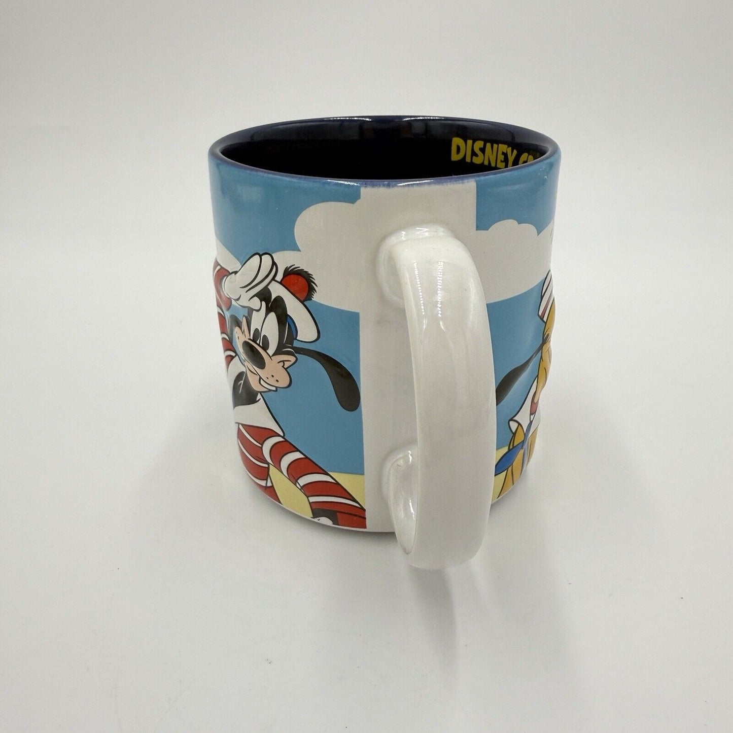 Disney Cruise Line Raised 3D Embossed Ceramic Mug Mickey Minnie Goofy