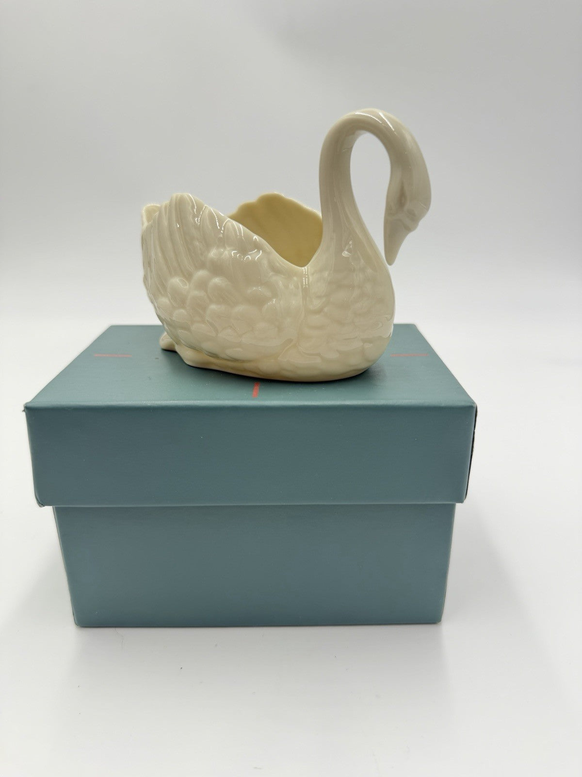 Lenox Porcelain USA Centennial Edition #3 Swan Figurine 3”H W/box Beige Glossy