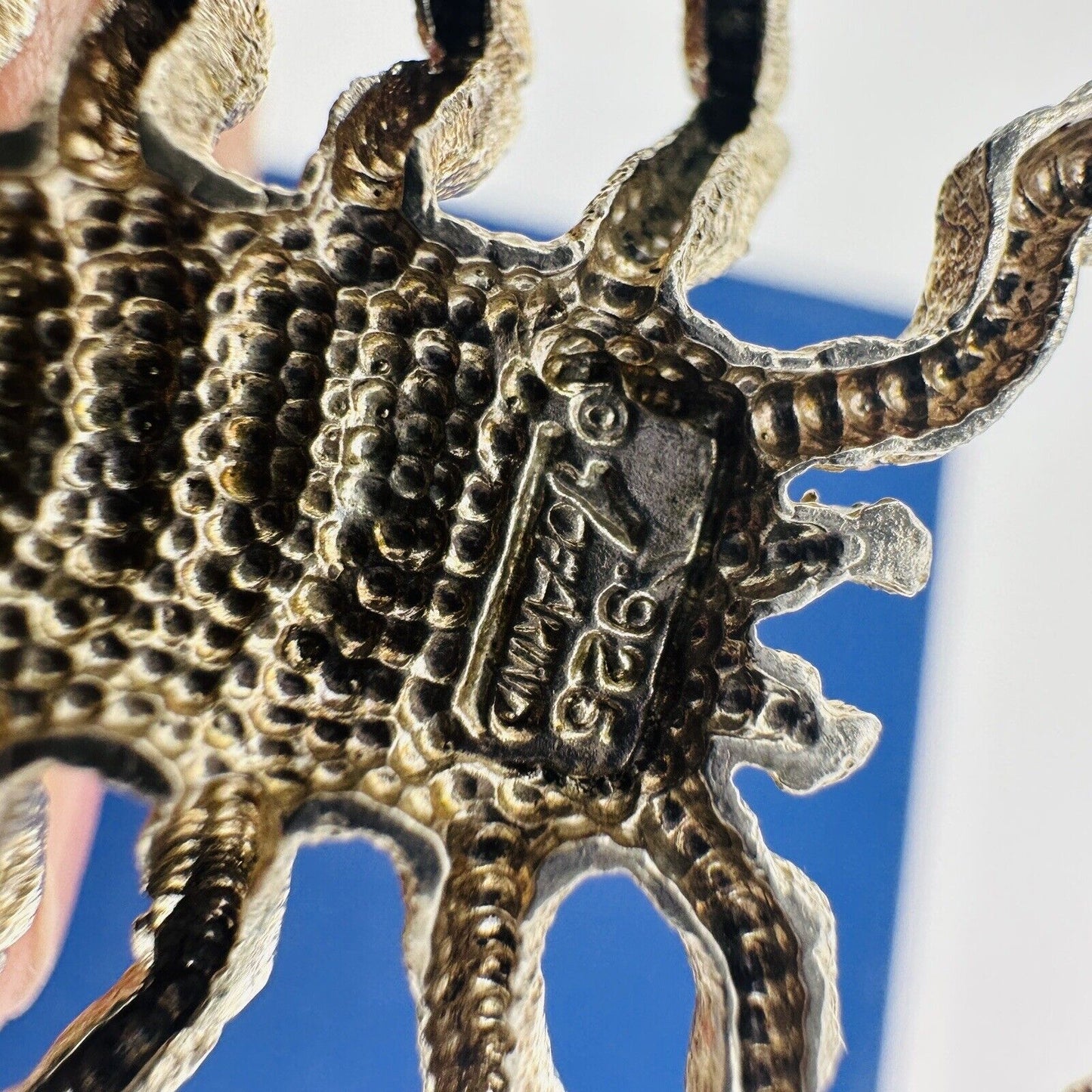 925 Sterling Silver Scorpion Pendant Jewelry Vintage Shiny Large 1 Of A KIND