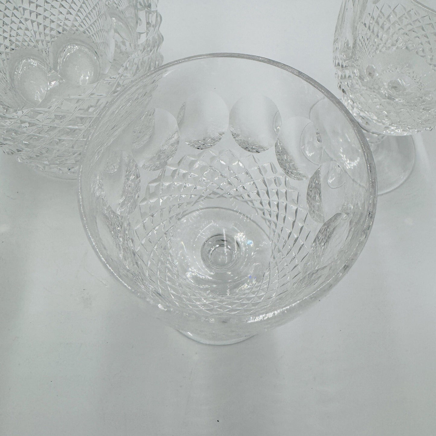 Waterford crystal colleen pattern decanter & 4 claret wine glasses Irish Clear