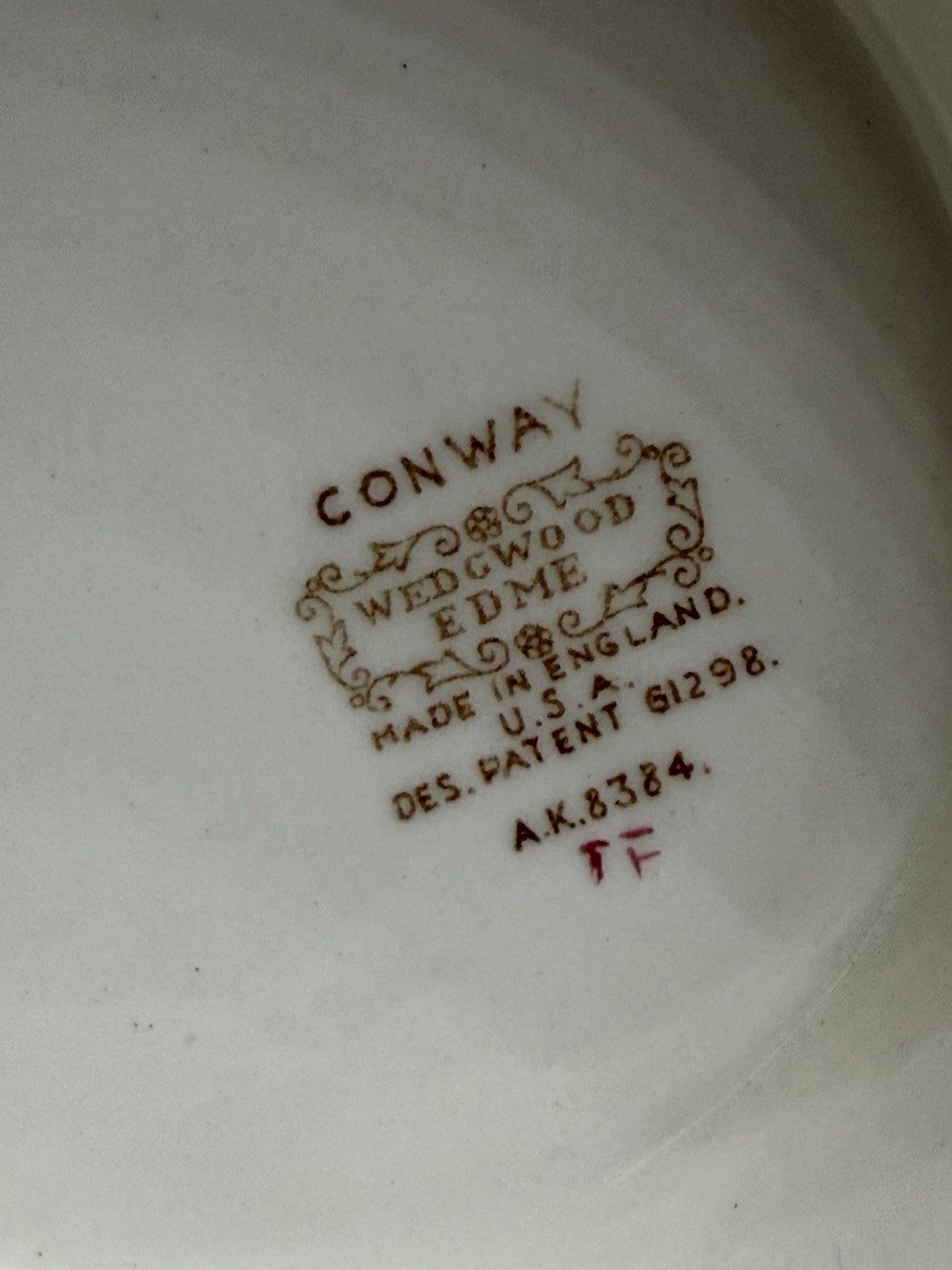 Wedgwood Edme England Conway Porcelain A.K 8384 Lidded Dish Ram Handles