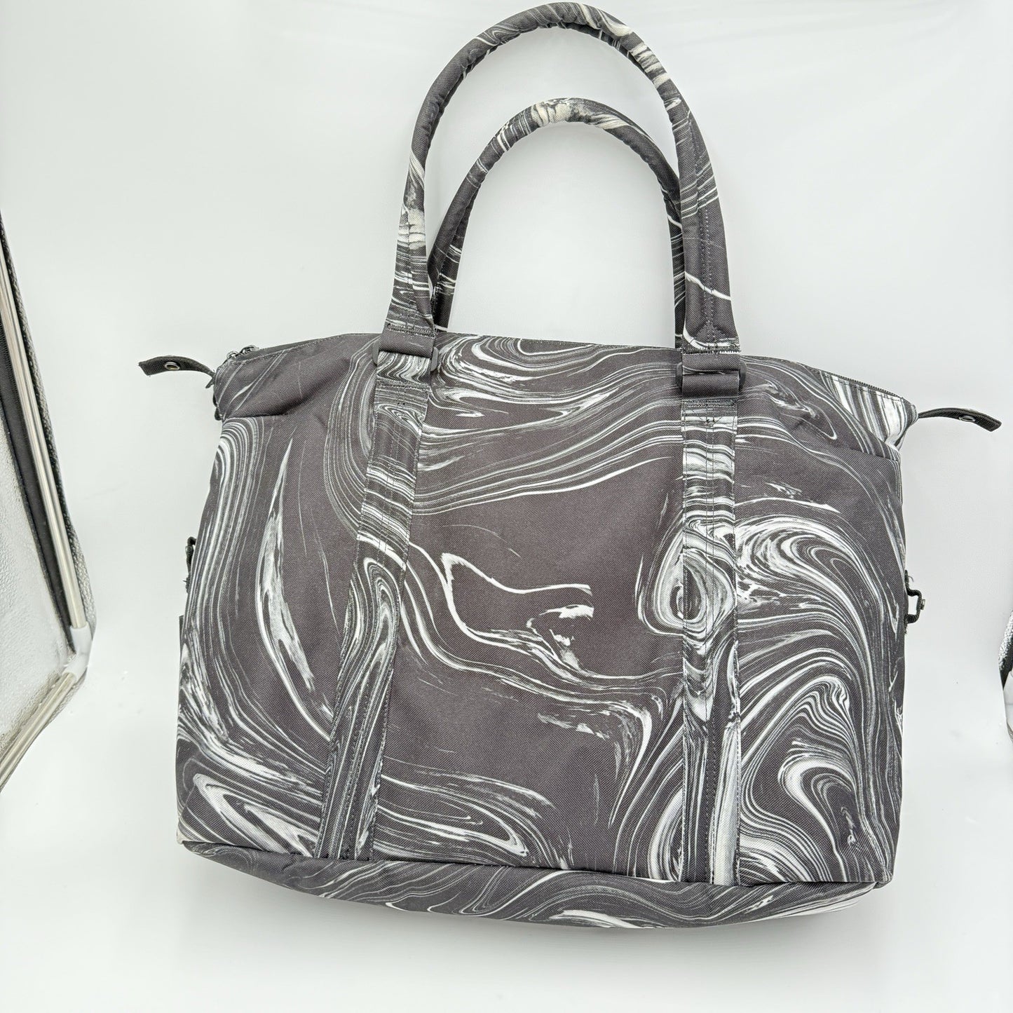 Herschel Supply Company Strand Paint Pour Black Tote Bag 15”x20 Women