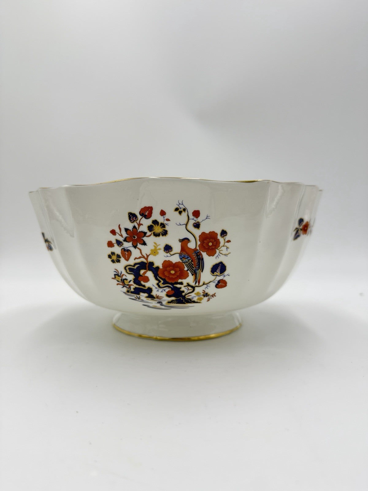 Large Aynsley Bird of Paradise fine bone china fruit Serving centerpiece bowl
