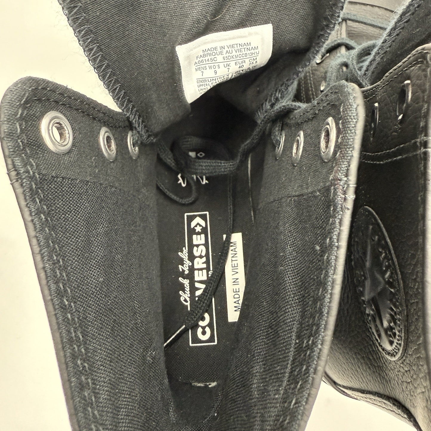 CONVERSE Chuck 70 De Luxe Heel Leather Boots Shoes A06145C Size 9 Women Black