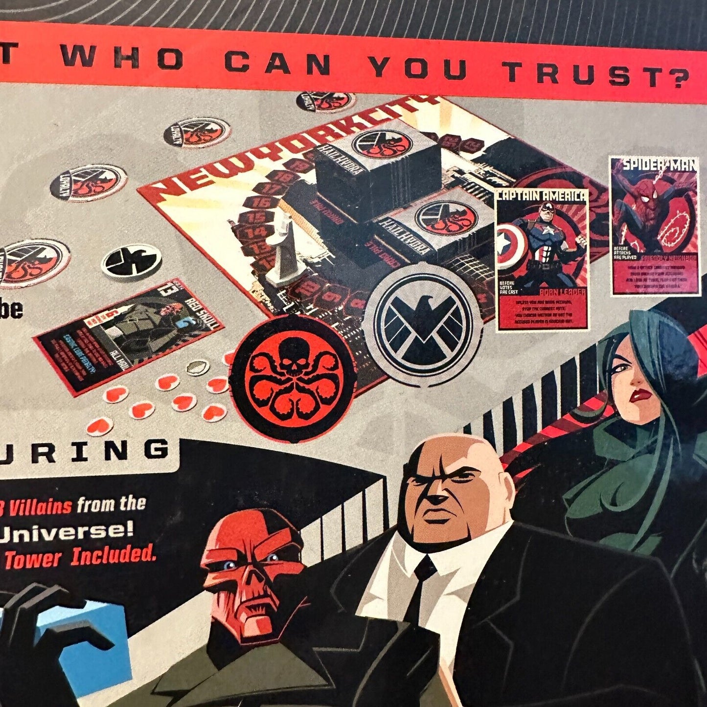 Spin Master Hail Hydra Marvel Hero Board Cards Game Agents of Shield Deduction