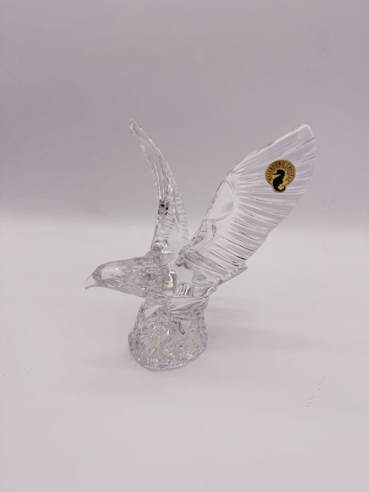 Waterford Crystal Eagles Wing Lead Clear 7” Bald American Eagle Bird Figurine