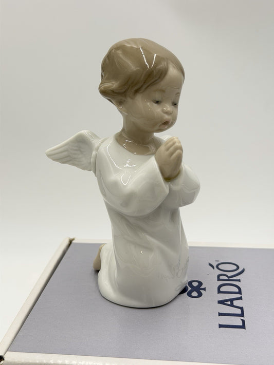 Lladro Spain Porcelain Angel Praying #4538 NIB 5” Painted Vintage Figurine