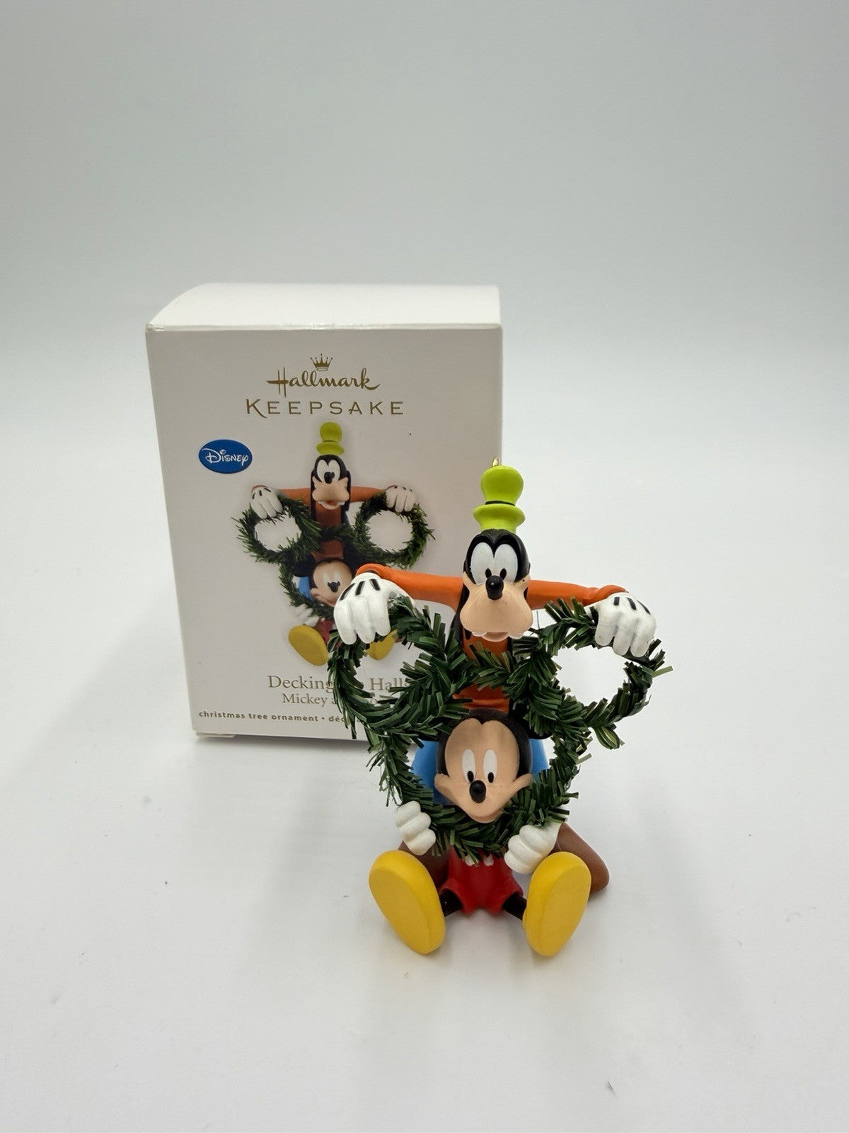 Hallmark Keepsake Decking The Halls Disney Mickey & Goofy Ornament