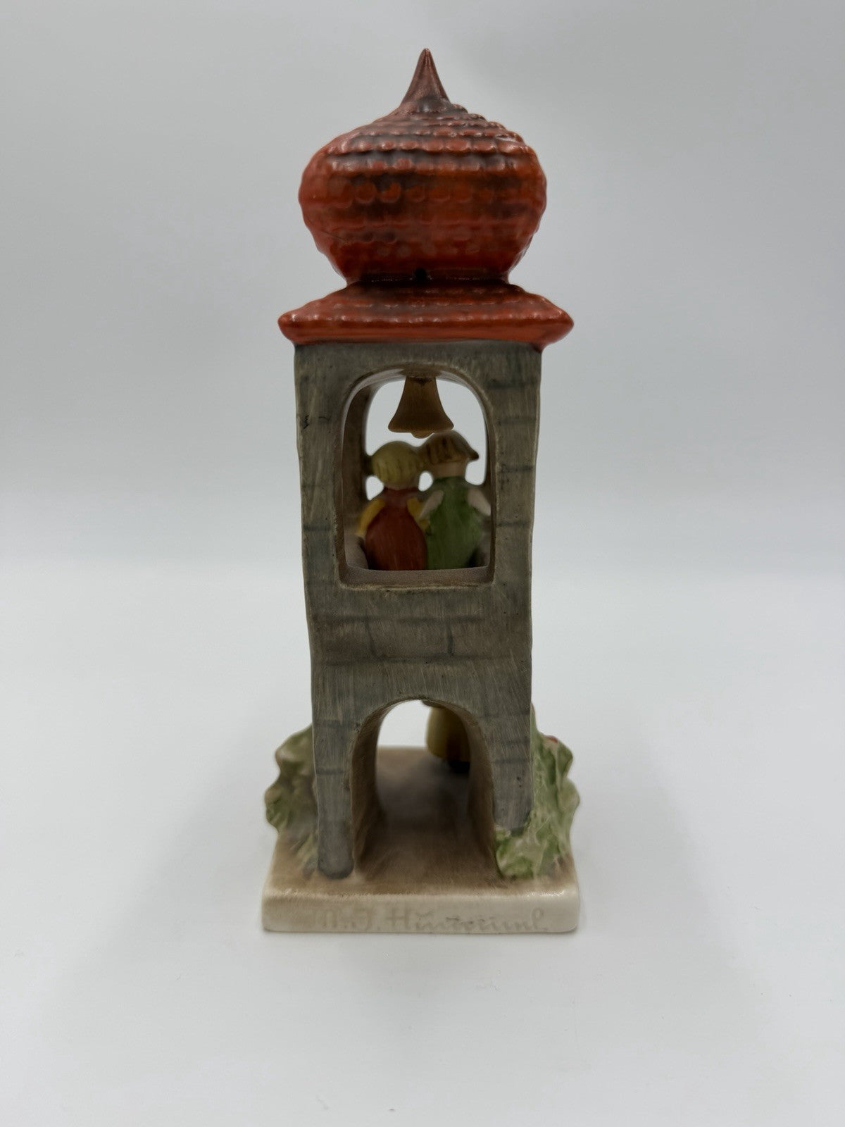1950 M. I. Hummel Germany Whitsuntide Belltower & Angels Porcelain Figurine #163