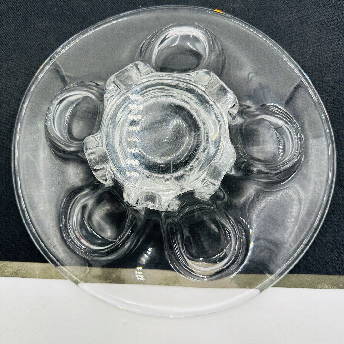 Severes Crystal Centerpiece France 14.5in Wide Large Vintage Fruitbowl Serveware