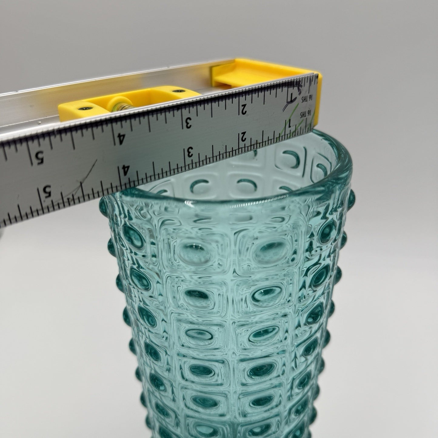 MCM Sklo Union Art glass by Rudolf Jurnikl Rosice # 984/25 Vase 1950s Aqua