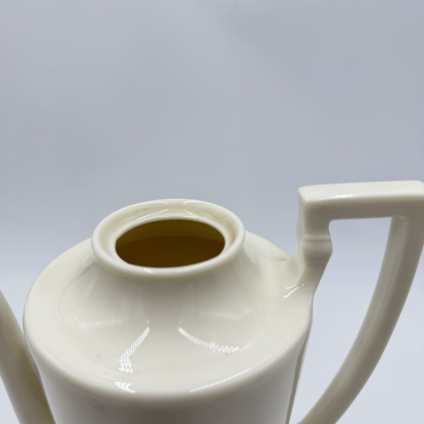 Rare Lenox USA Colonial White Coffee Pot & Lid Porcelain 10.5” Green Marking