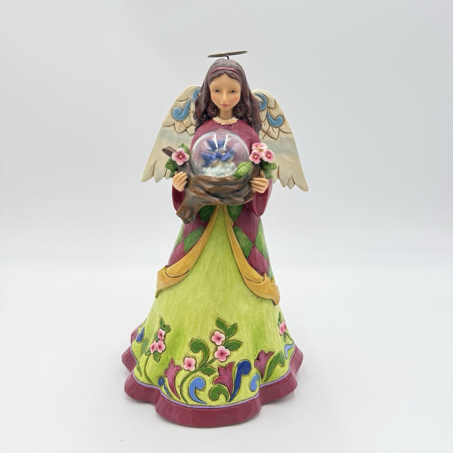 Jim Shore 2014 A Bird In The Hand Angel Quilted Figurine 9” Heartwood Creek Resi