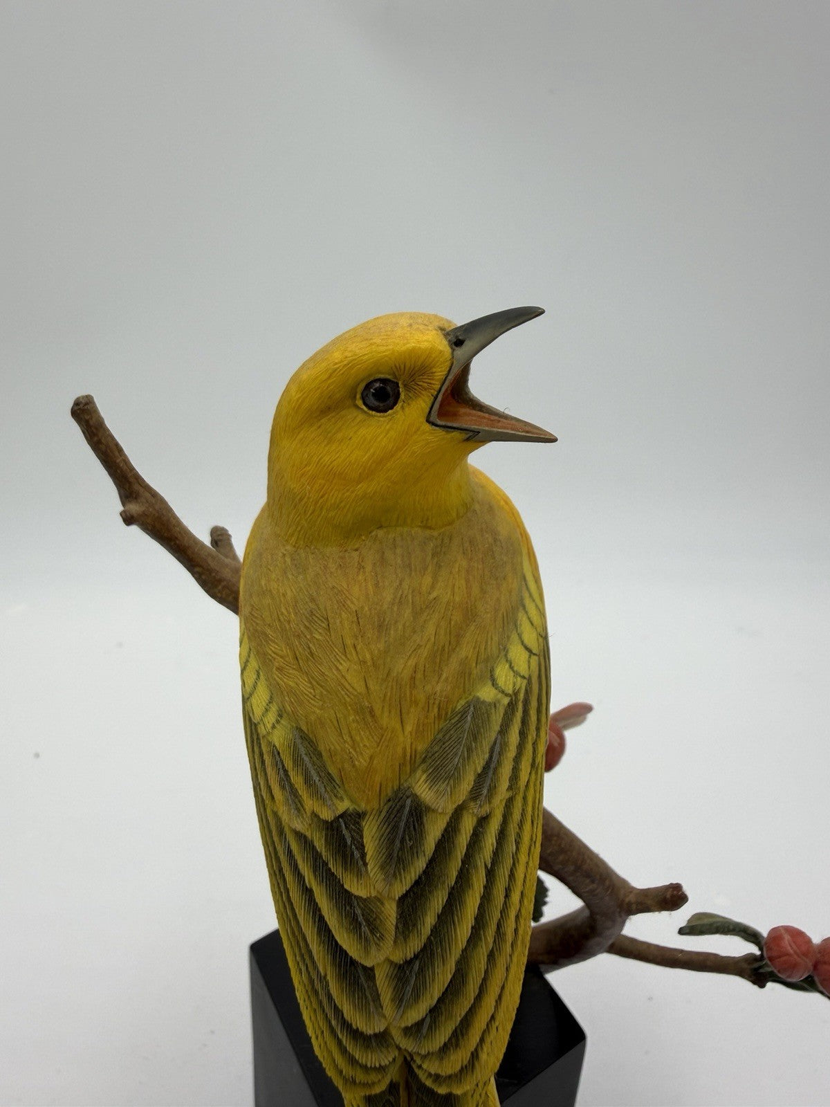 RARE Danbury Mint SPRING SERENADE Yellow WARBLER Bird Figurine BY JEFF RECHTIN