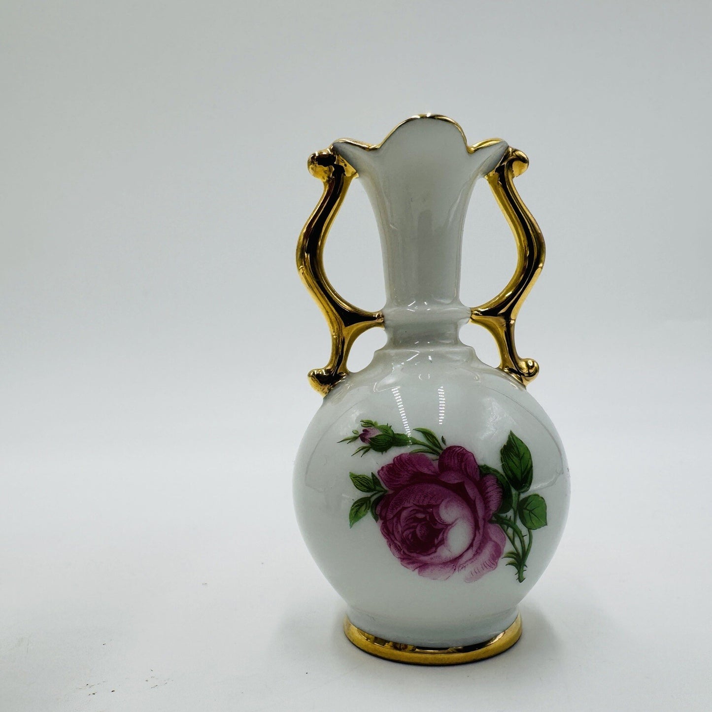 Limoges France Porcelain Miniature Painted Set Mini Vase Urn Bowl