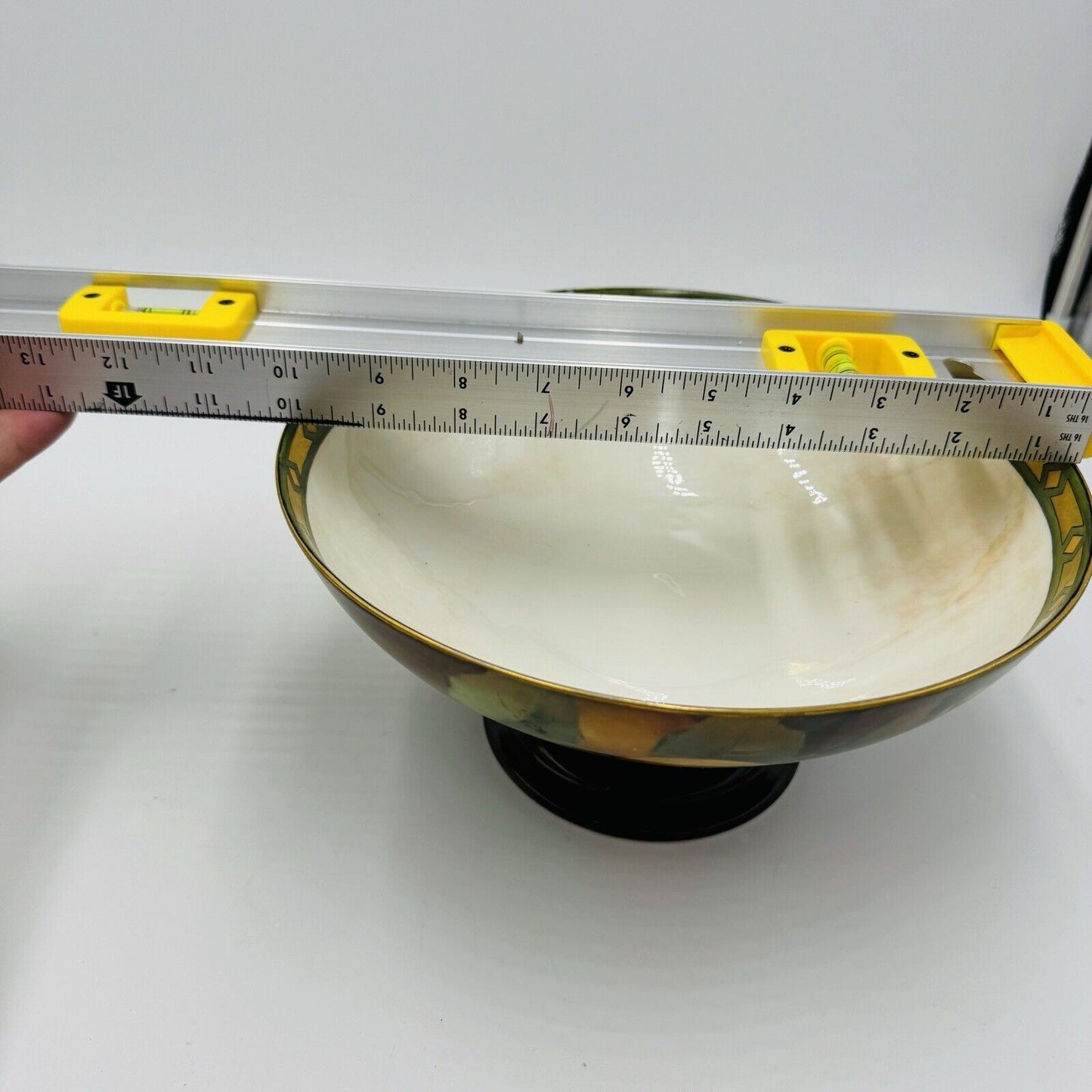 Haviland Limoges France Art Deco Hand Painted Orange Fruit Footed Bowl Porcelain