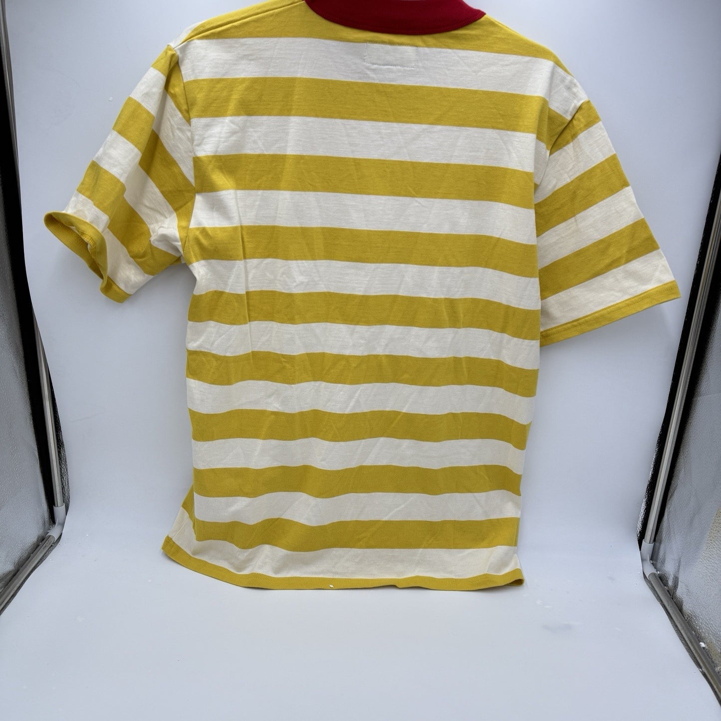 Best made co France yellow striped men size M Tshirt Cotton REF: 90395