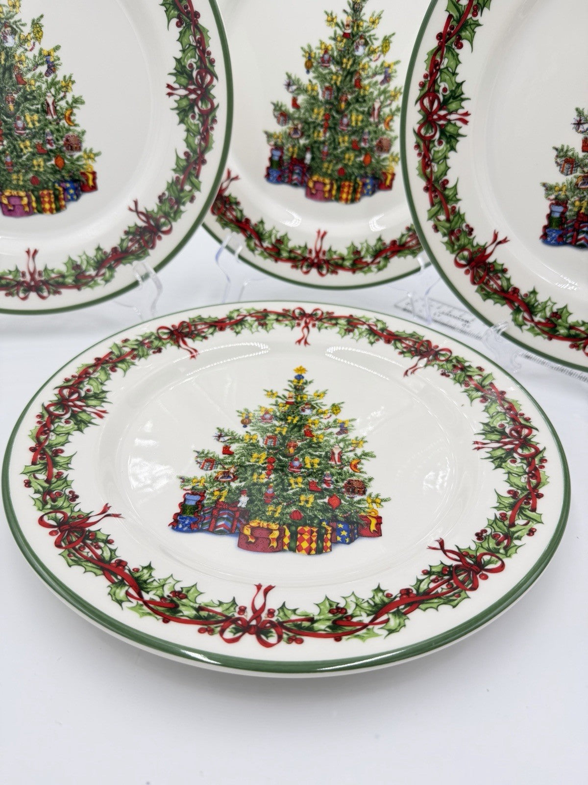 Vintage Christopher Radko Traditions Holiday Celebrations Dinner Plates 10”