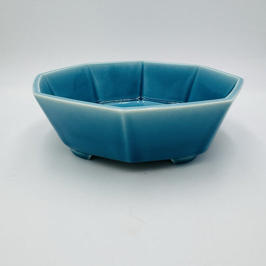 Antique Rookwood Pottery Bowl Arts & Crafts Period Turquoise Octagonal 1924 USA