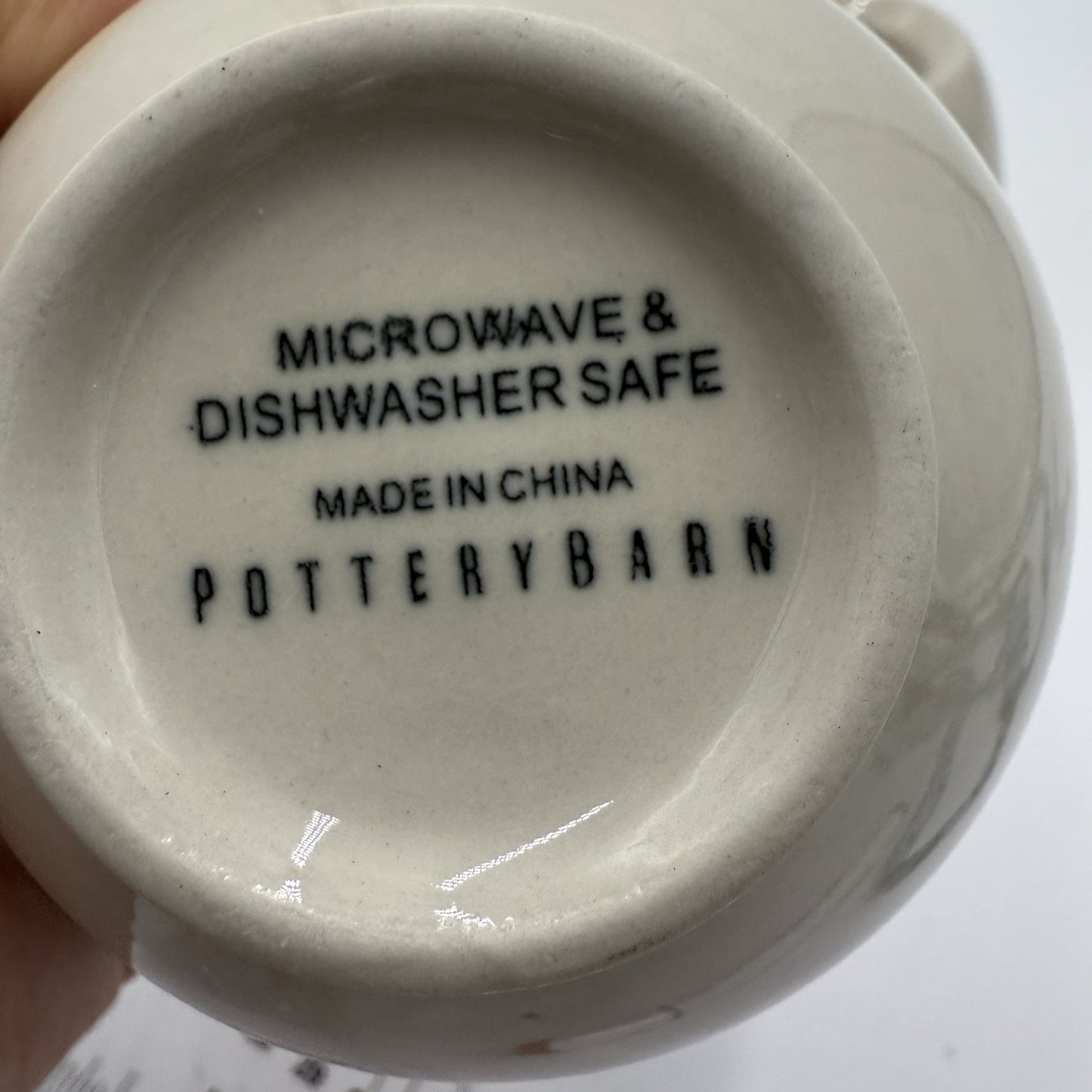 Pottery Barn Stoneware Oil/butter Warmer Sailboat Blue Stripes 4.3”