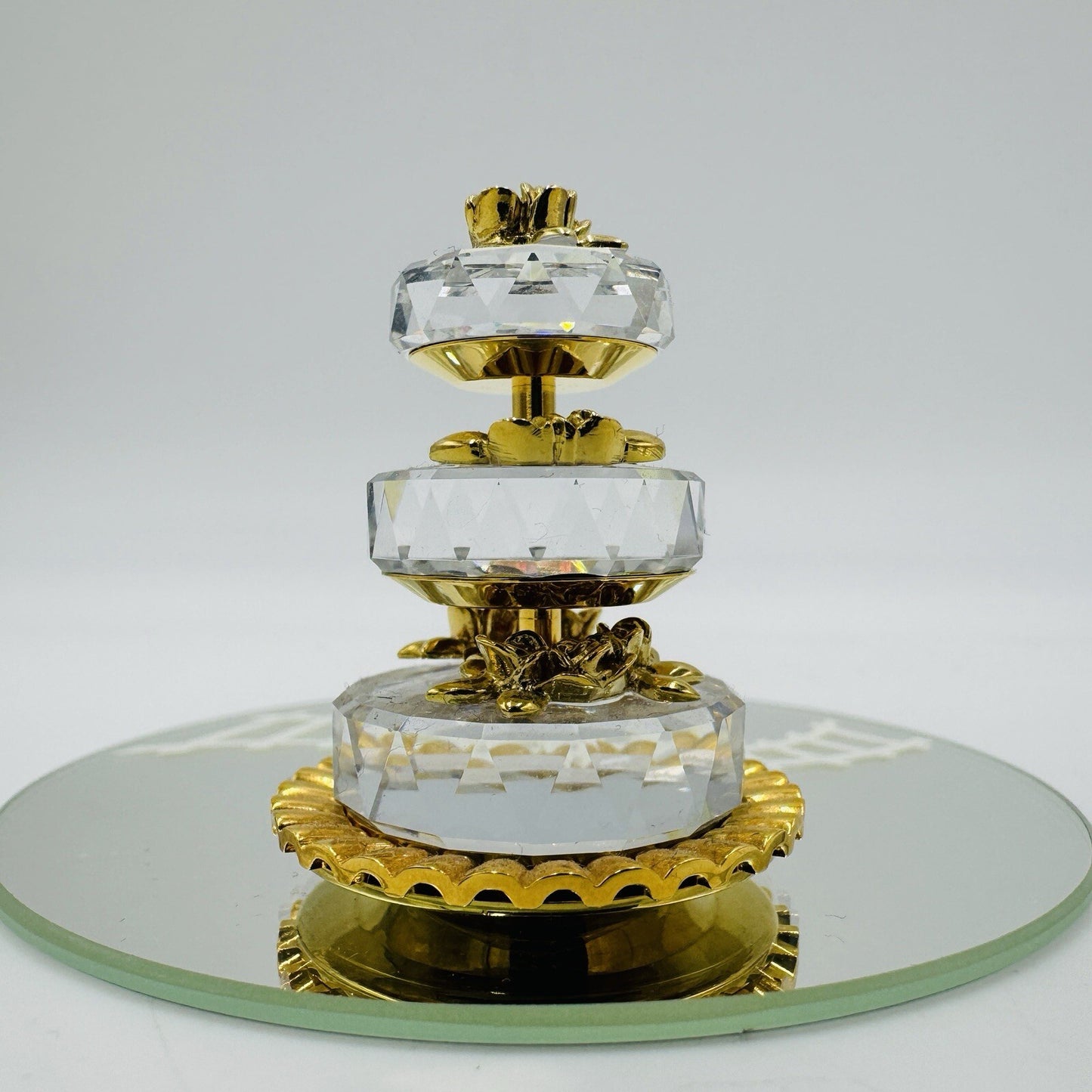 Swarovski Austria Crystal Memories Wedding Cake 3-Tier Cake Miniature Figurine