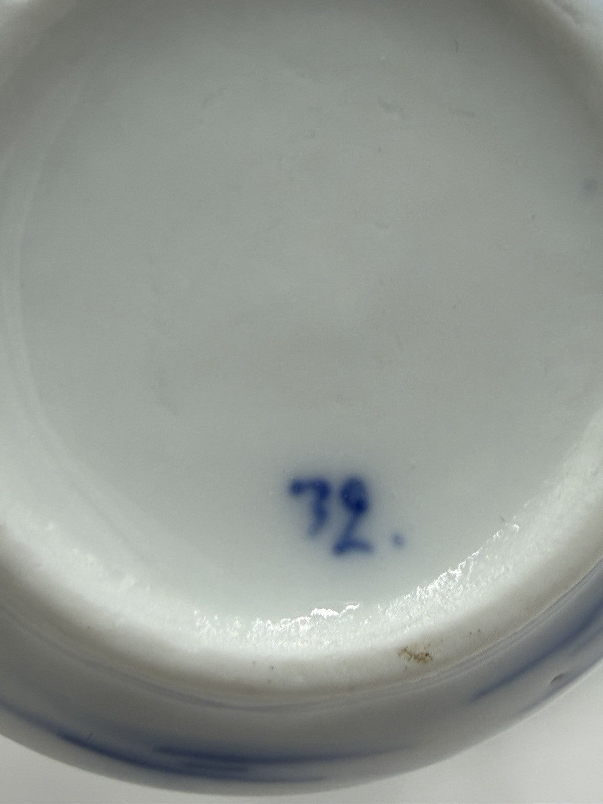 Early 1900’s S.S. Hartwell Gloucester Mass Germany Porcelain Demitasse Set Blue