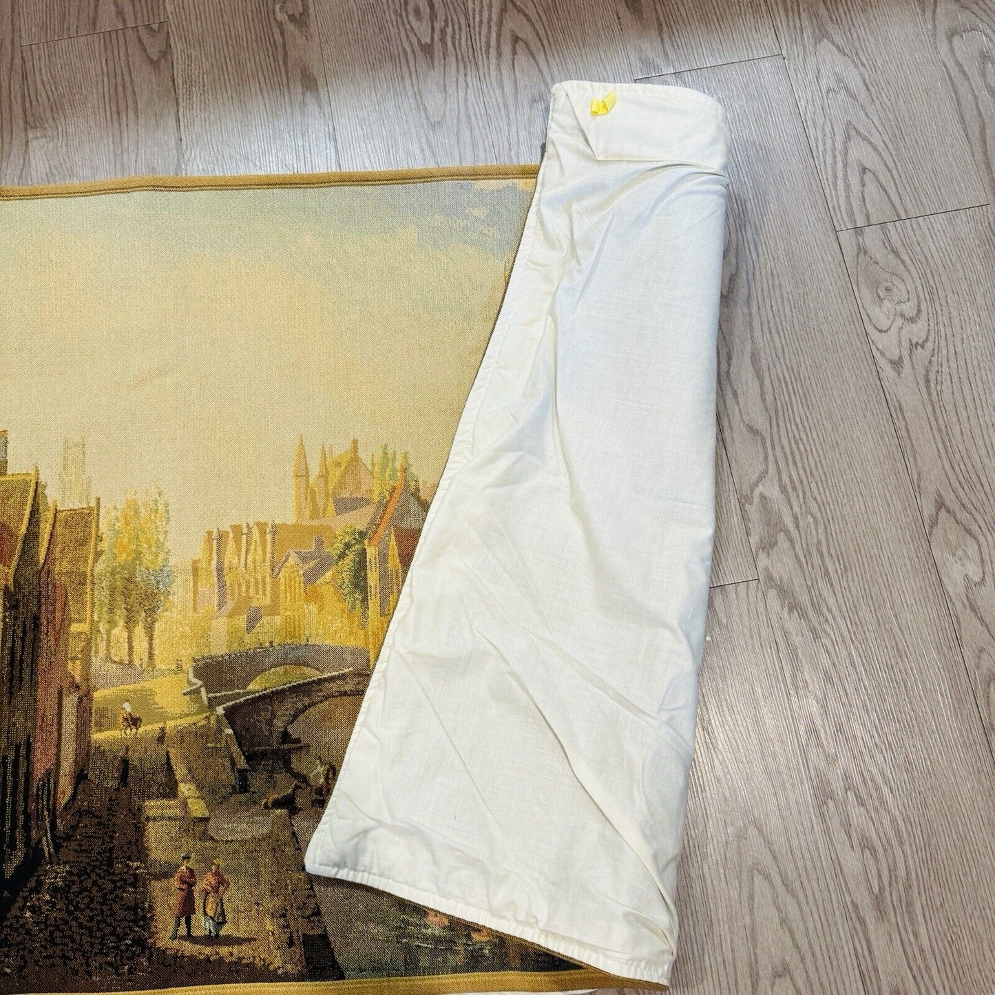 Flanders Woven Wall Tapestry Belgium Made Vintage 38”x 28” Mint Art Fabric