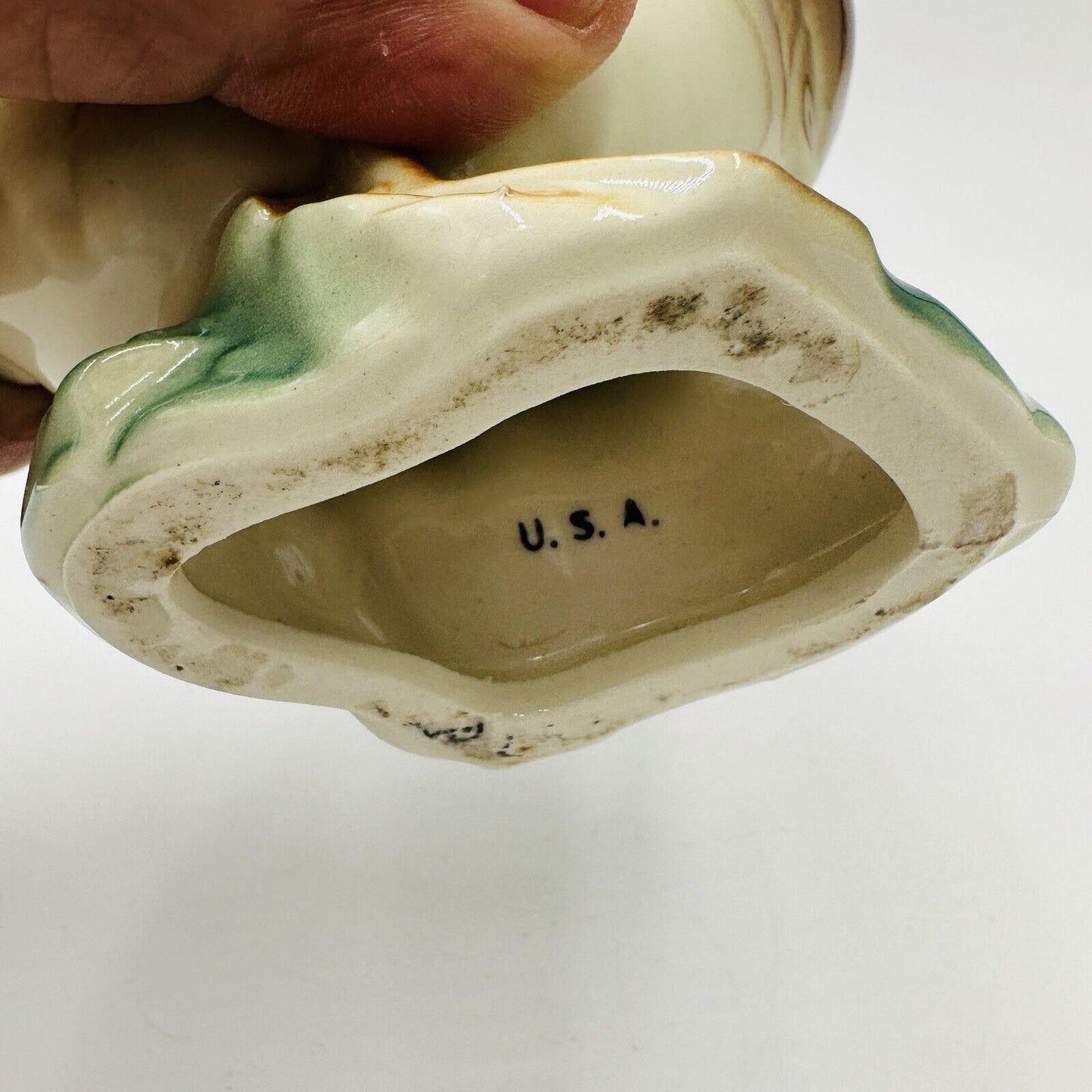 Royal Copley Duck Figurine Mallard Glazed Pottery Colorful Standing USA Vintage