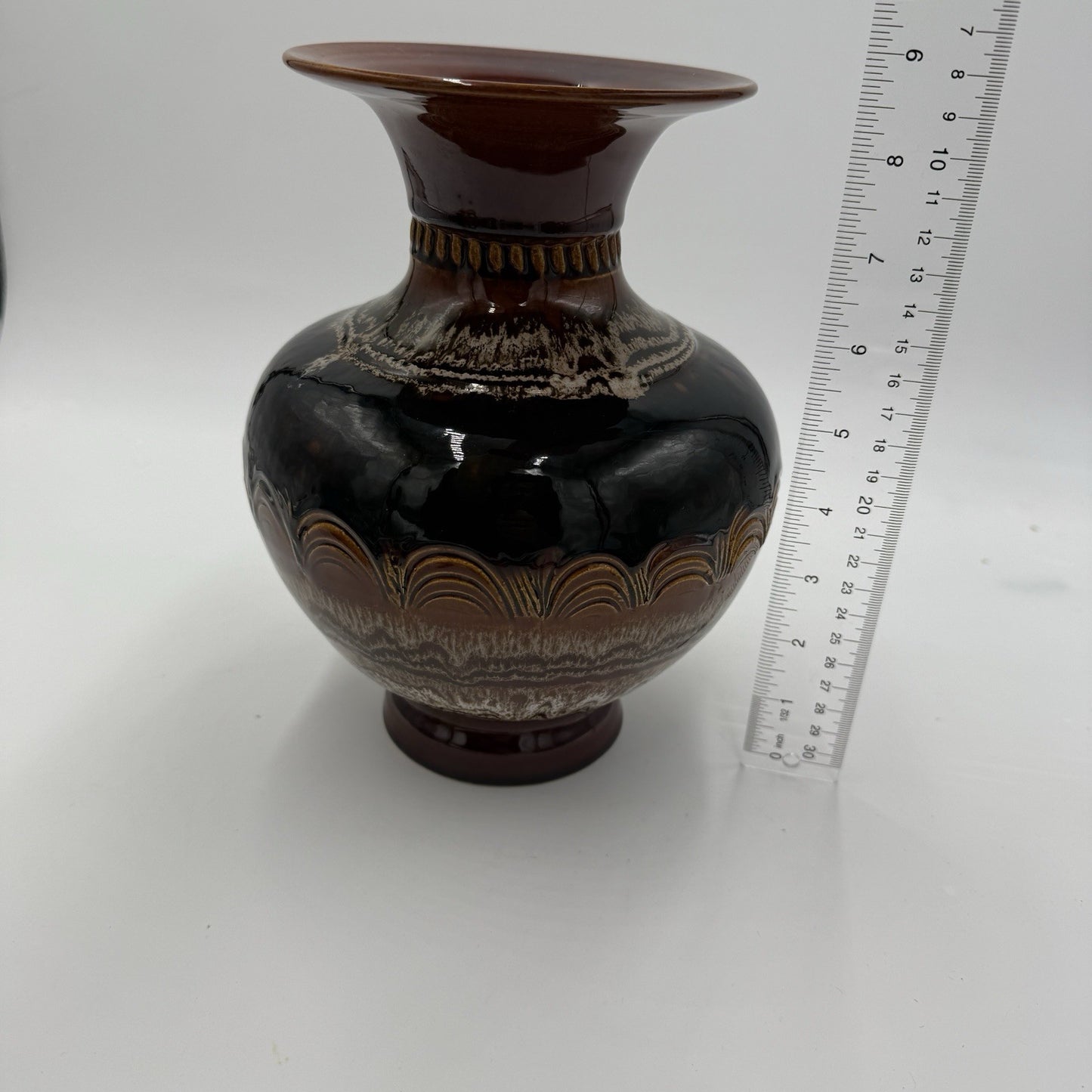 Vintage HAEGER Art Pottery VASE GRAND CANYON M-13 SIGNED S. MAGLIO