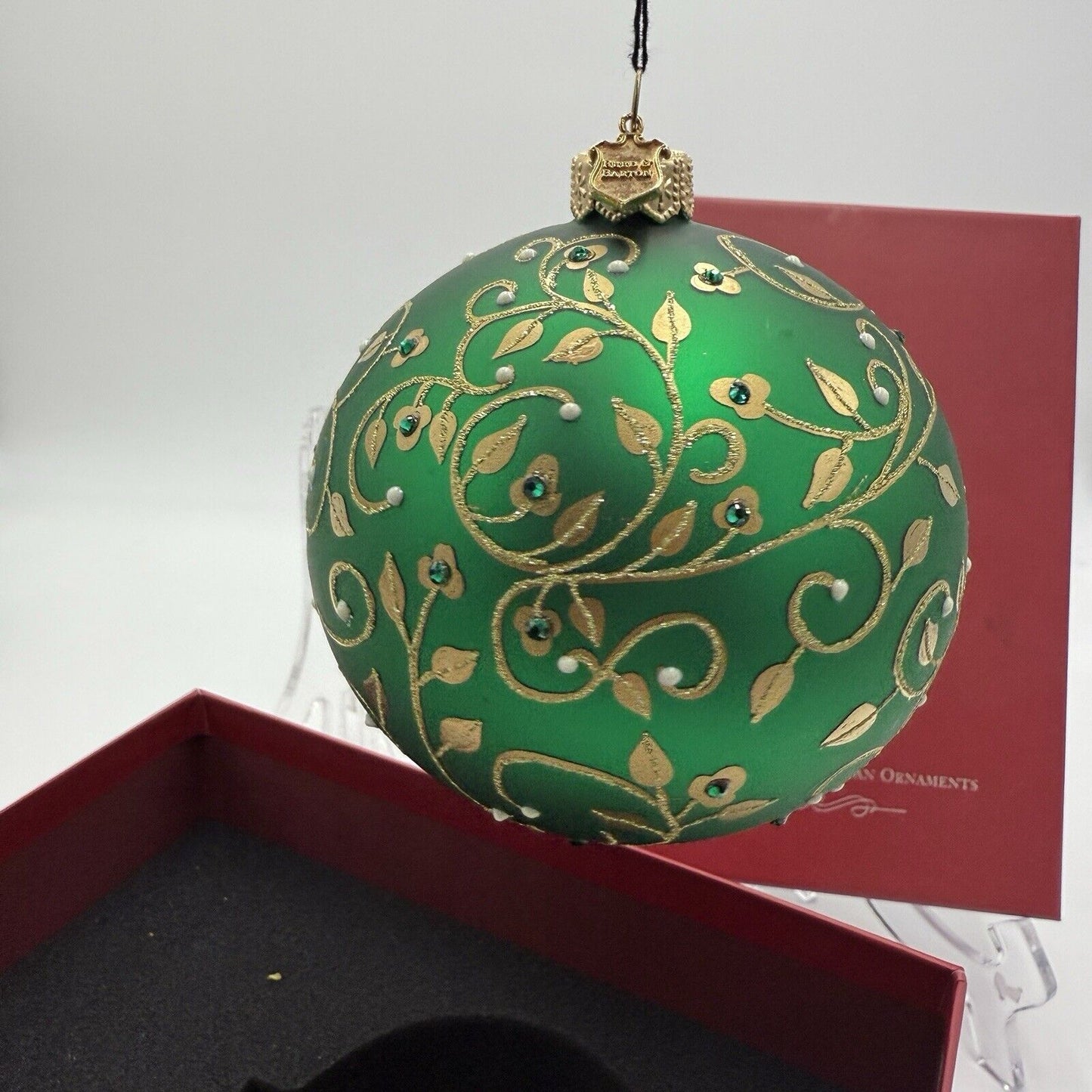 Reed & Barton Gold Trellis Ball 4” #C3413G Fine Handmade European Ornaments