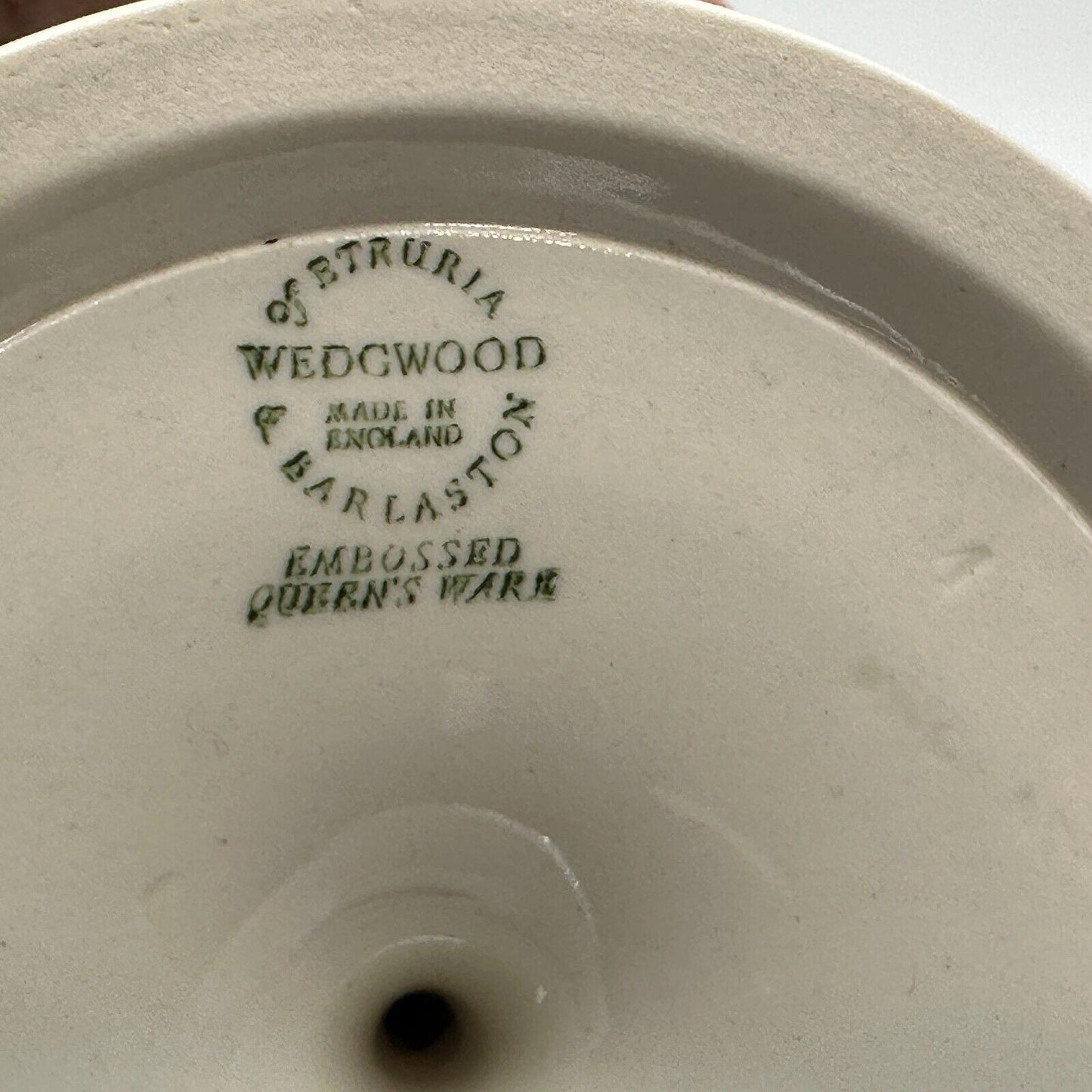 Wedgwood Ashtray Set of 2 Embossed Queens Ware Blue White Grape Vine Home Decor