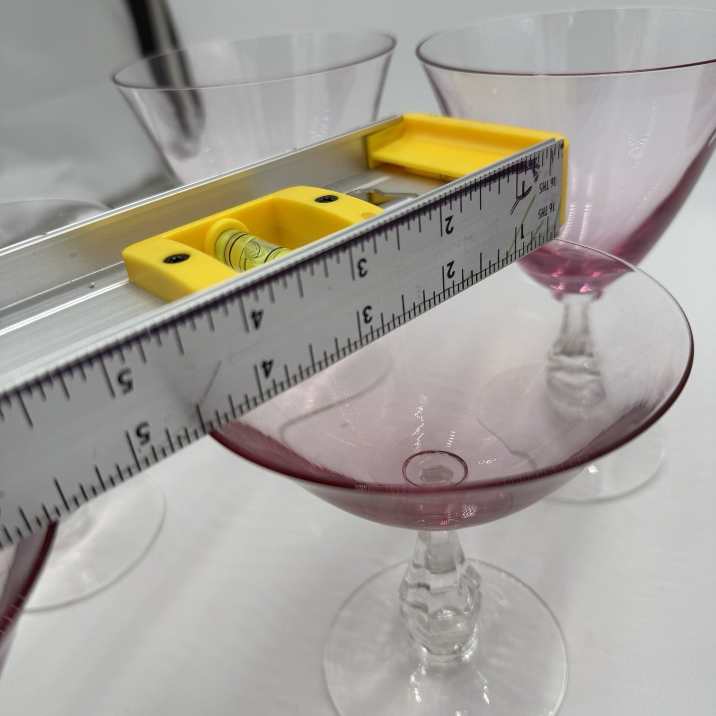 TIFFIN FRANCISCAN WISTARIA PINK 3 MARTINI SHERBET 3 Wine Glasses Set