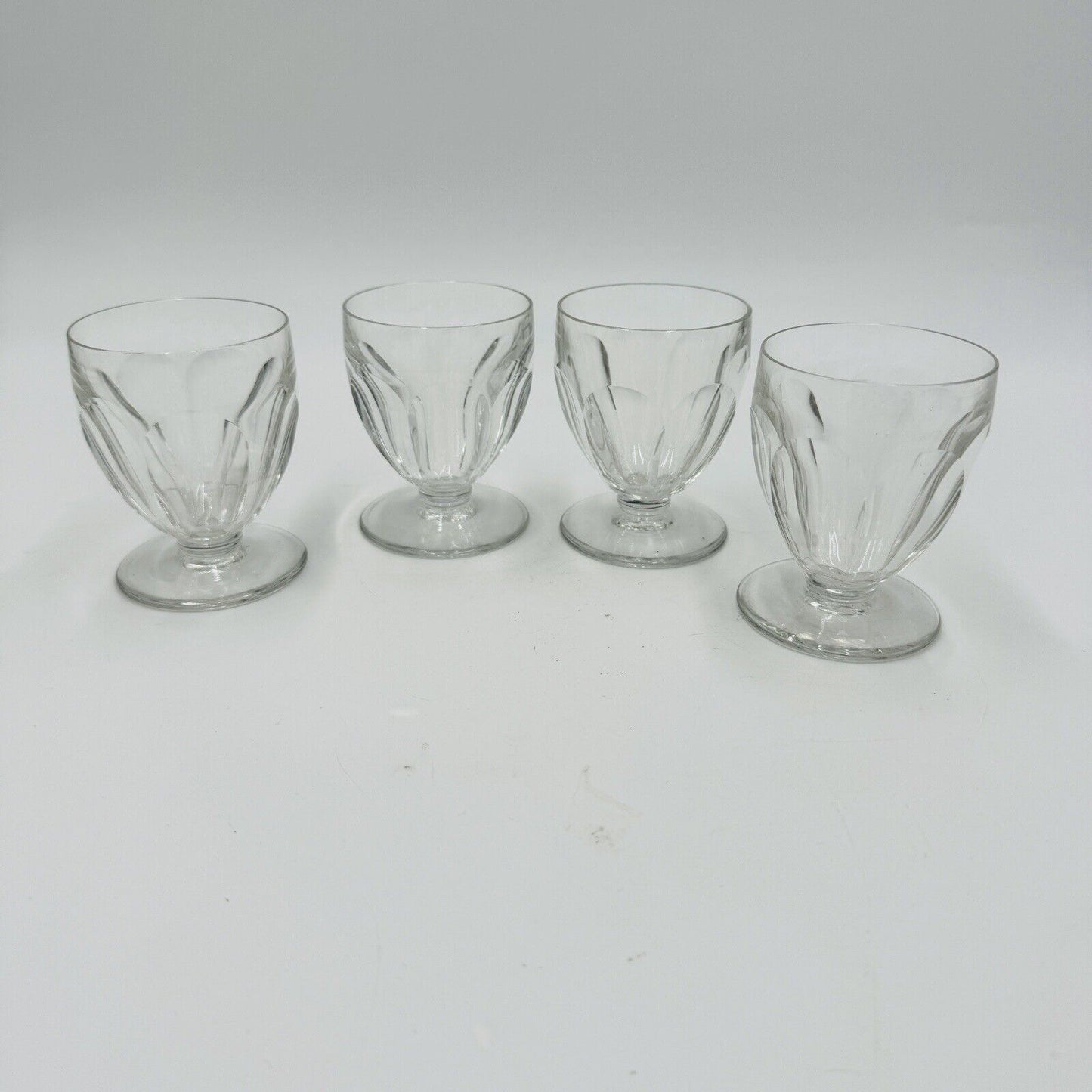 BACCARAT France Crystal Tallyrand White Wine 3 3/8” Set 4 Pieces Cordial Glasses