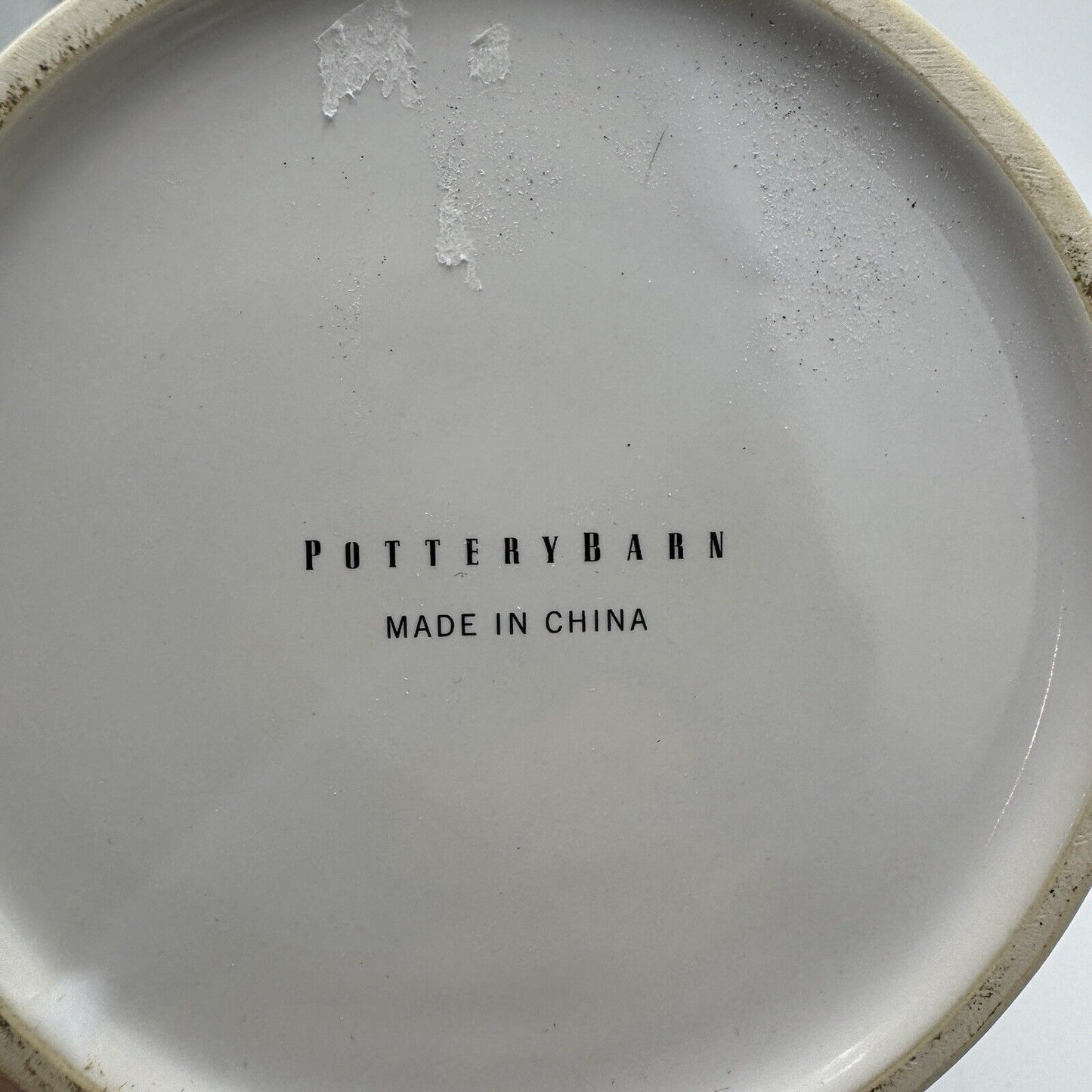 Pottery Barn Ceramic Brown/ White Floral Paisley Decor Canister Ginger Jar 9”