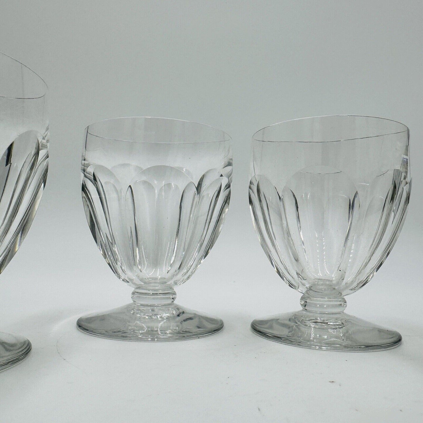 BACCARAT France Crystal Tallyrand White Wine 3 3/8” Set 4 Pieces Cordial Glasses