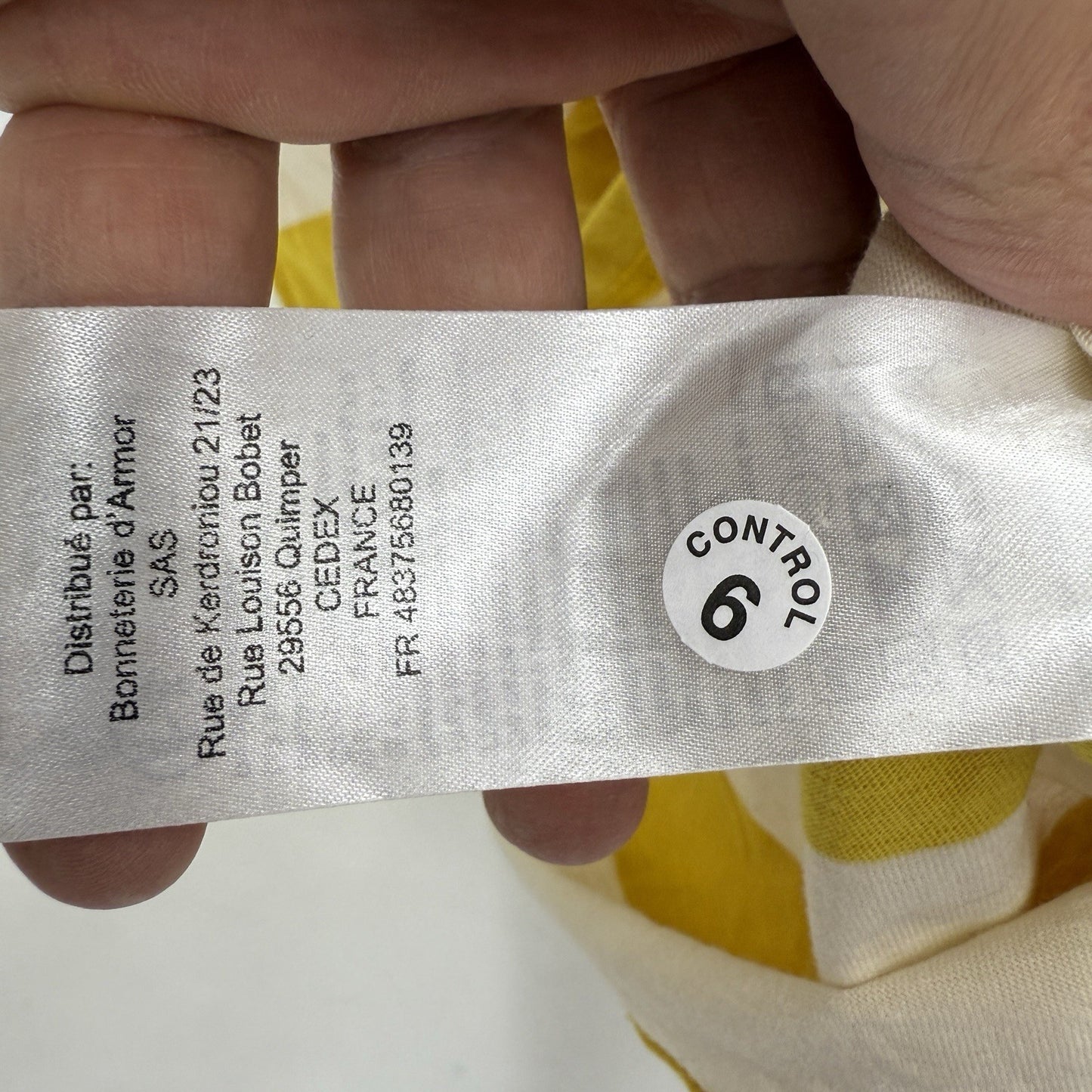 Best made co France yellow striped men size M Tshirt Cotton REF: 90395