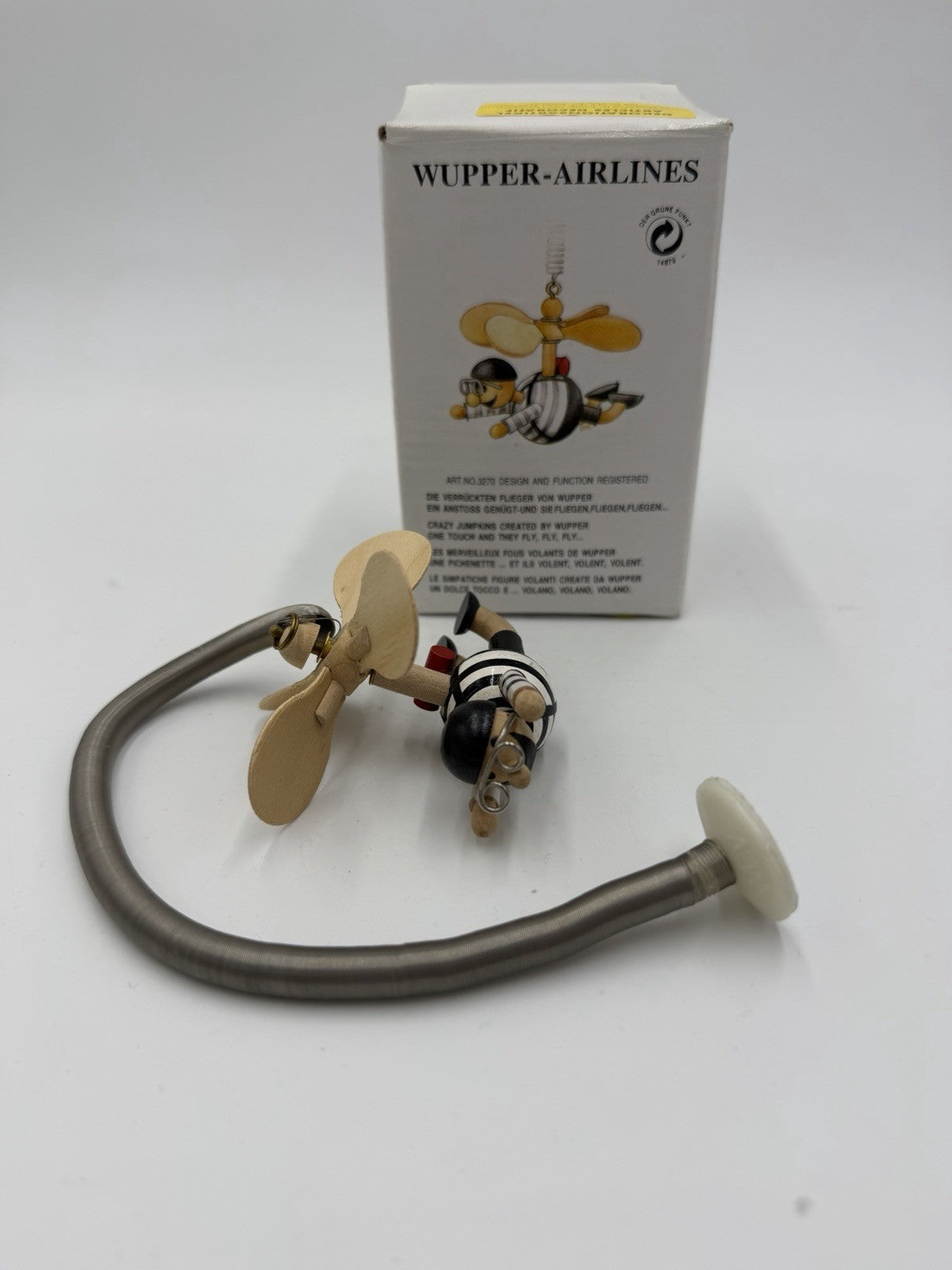 Wupper Airlines Crazy Jumpkins Wooden Wind Wheel Flying Man Mobile Germany