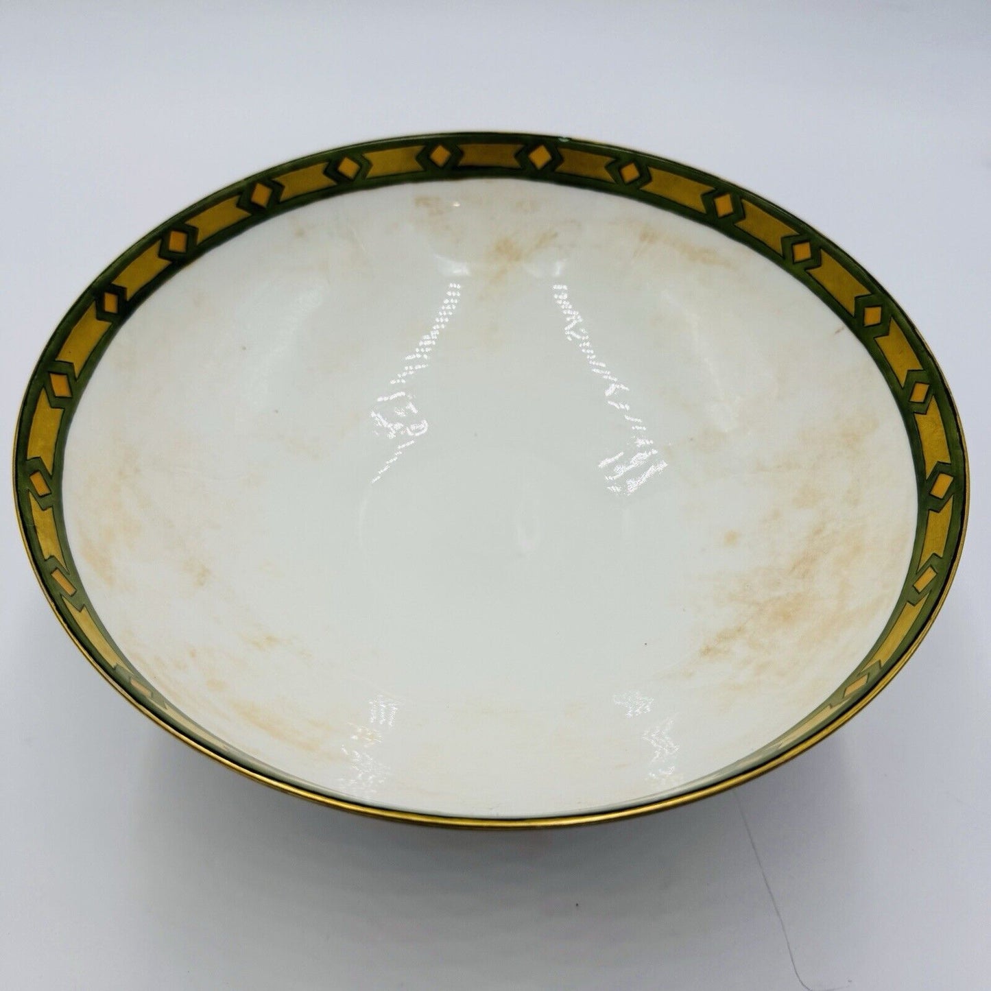 Haviland Limoges France Art Deco Hand Painted Orange Fruit Footed Bowl Porcelain