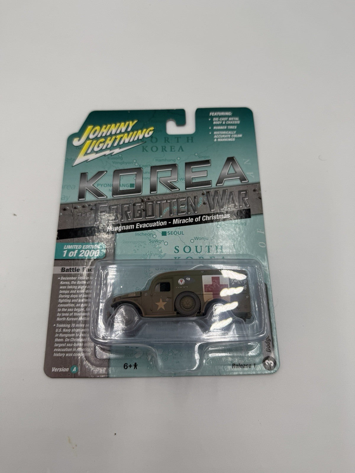 JOHNNY LIGHTNING 1/64 Dodge WC54 Ambulance KOREA 1944 Forgotten War
