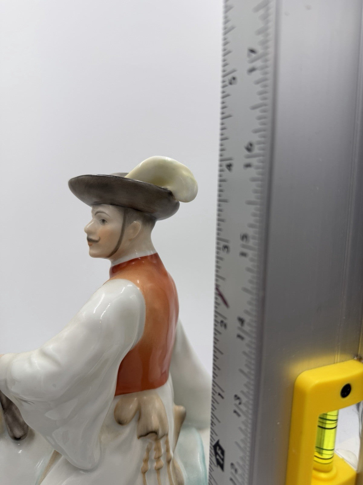 Large Herend Hungary porcelain sculpture #5593 Csikos man on horseback 16”H Mint