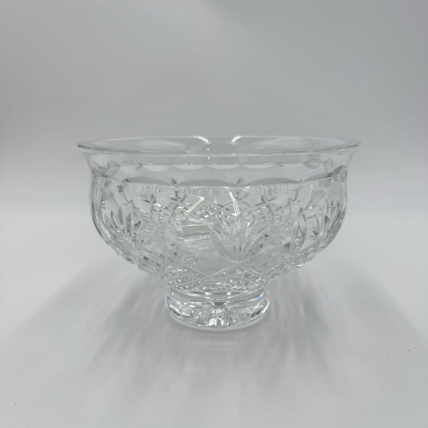 Vintage Waterford Crystal Killarney Footed Bowl 6" Ireland Etched Clear