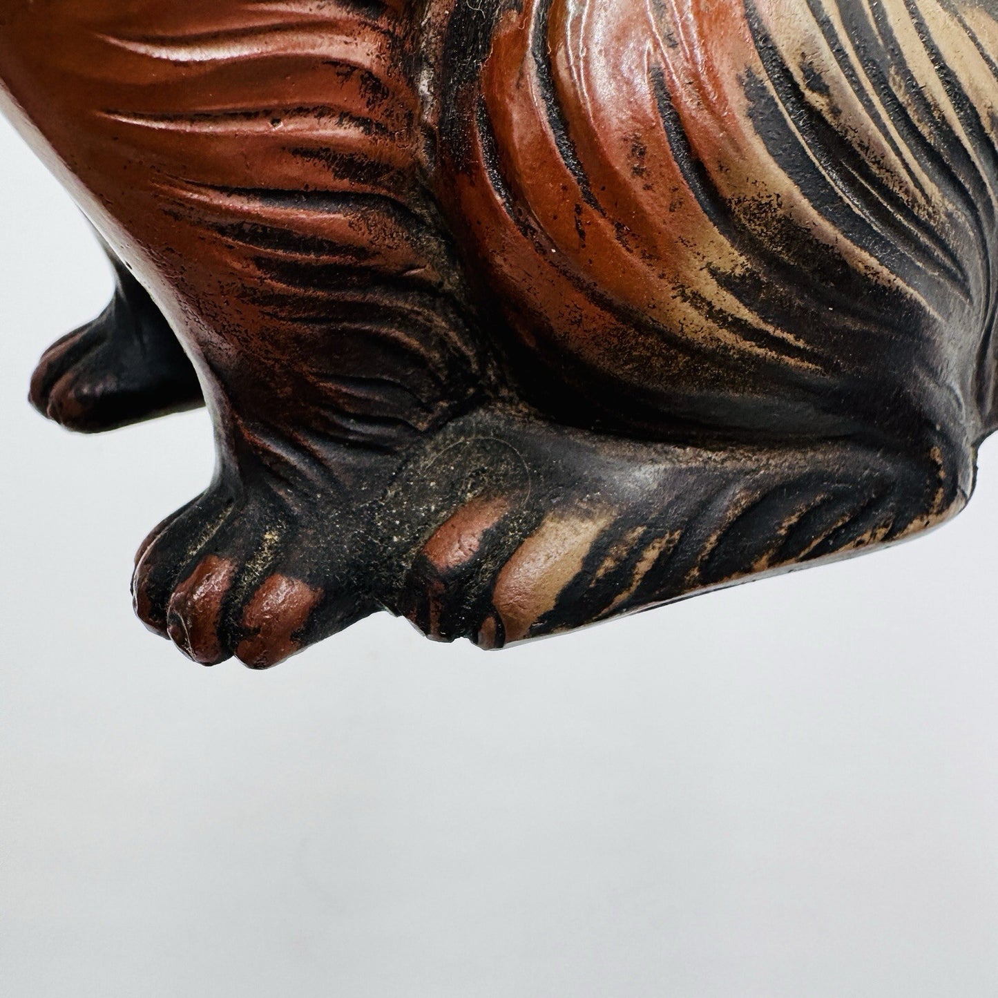 Antique Bizen ware Pottery Okimono Sculpture Chin-Inu Dog Figurine Japanese