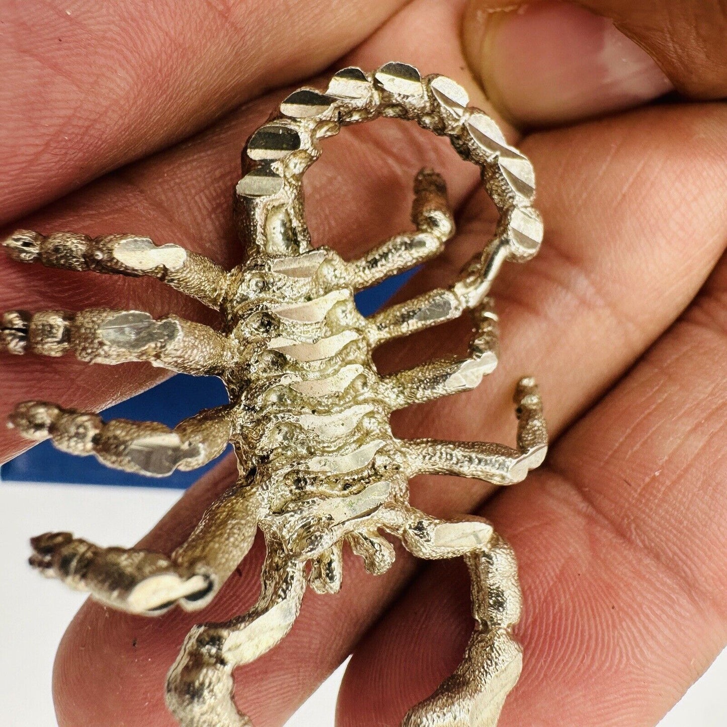 925 Sterling Silver Scorpion Pendant Jewelry Vintage Shiny Large 1 Of A KIND