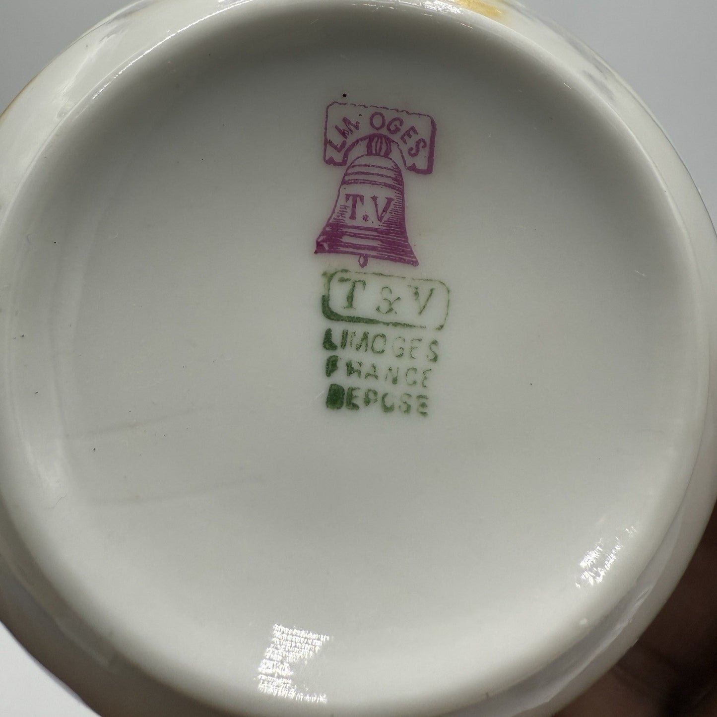 Antique T&V Limoges France Roses Gold Gilt Hand Painted Edwardian Age Tea Cup