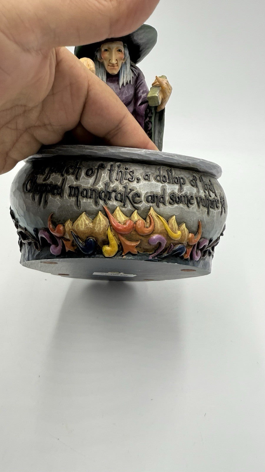 Jim Shore LARGE 11" Witch's Brew Witch with Cauldron Candy Dish 2009 Figurine