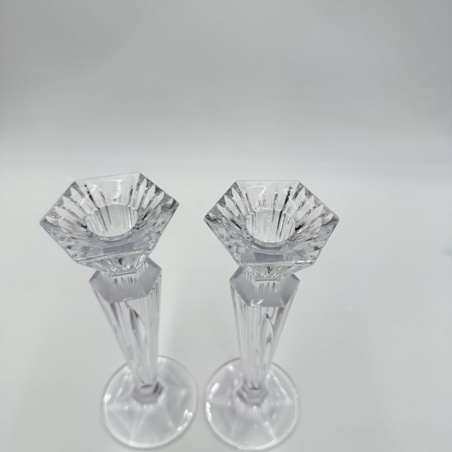Marquis By Waterford Crystal Festivale Candle Holders 7.75" Set Of 2 Germany