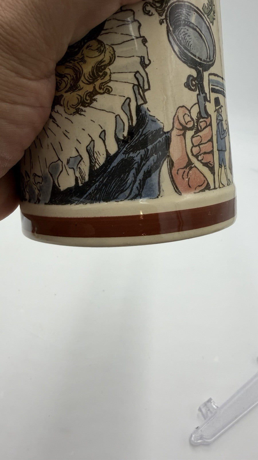 Antique Villeroy & Boch Mettlach Lidded German Beer Stein Heinrich Schlitt 1/2L